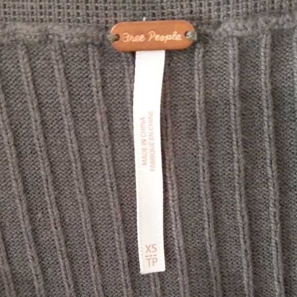 Free People Olive Ribbed Midi Skirt - Picture 3 of 4